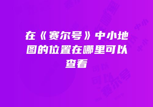 在《赛尔号》中小地图的位置在哪里可以查看