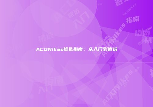 ACGNikes挑选指南：从入门到避坑
