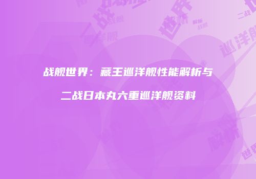 战舰世界：藏王巡洋舰性能解析与二战日本丸六重巡洋舰资料