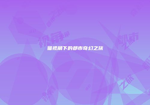 猫视角下的都市奇幻之旅