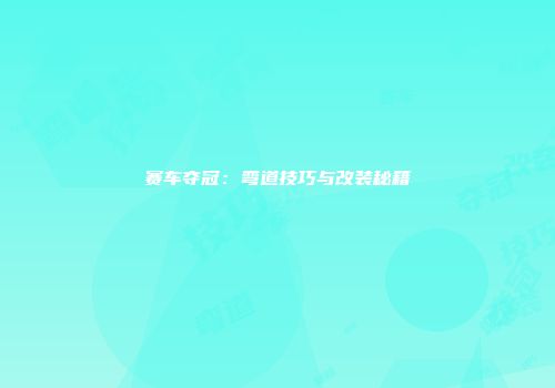 赛车夺冠：弯道技巧与改装秘籍