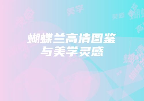 蝴蝶兰高清图鉴与美学灵感