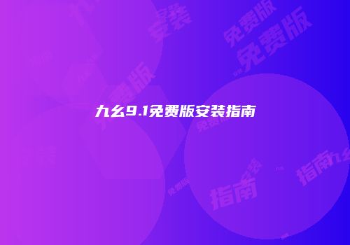 九幺9.1免费版安装指南