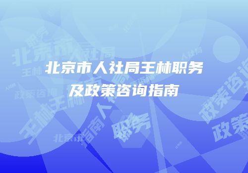 北京市人社局王林职务及政策咨询指南