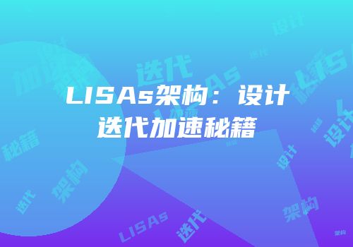 LISAs架构：设计迭代加速秘籍