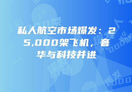 私人航空市场爆发：25,000架飞机，奢华与科技并进