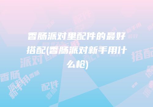 香肠派对里配件的最好搭配(香肠派对新手用什么枪)
