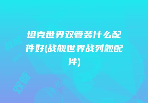 坦克世界双管装什么配件好(战舰世界战列舰配件)