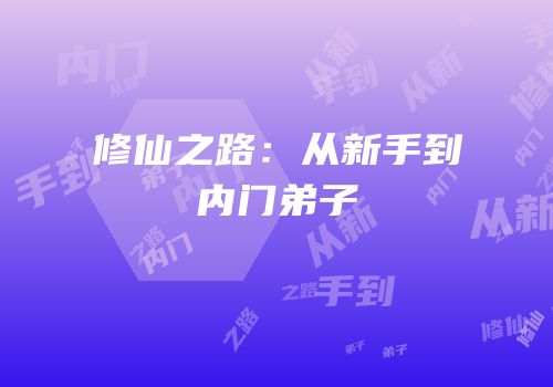 修仙之路：从新手到内门弟子