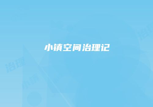 小镇空间治理记