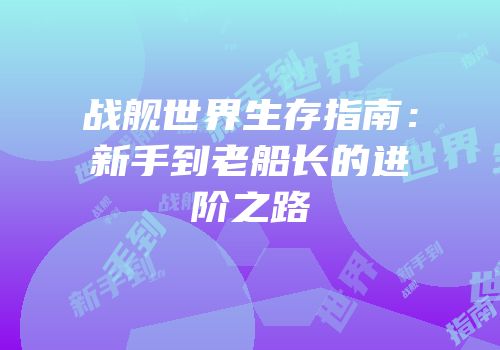 战舰世界生存指南：新手到老船长的进阶之路
