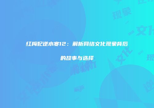 红梅妃逆水寒12：解析网络文化现象背后的故事与选择