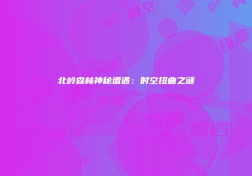 北岭森林神秘遭遇：时空扭曲之谜