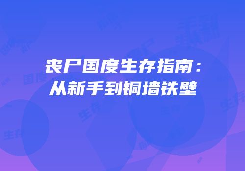 丧尸国度生存指南：从新手到铜墙铁壁