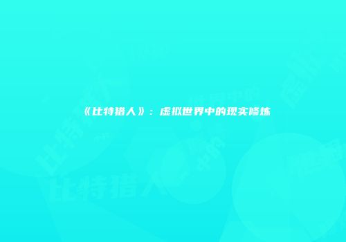 《比特猎人》：虚拟世界中的现实修炼