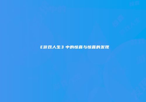 《游戏人生》中的惊喜与惊喜的发现