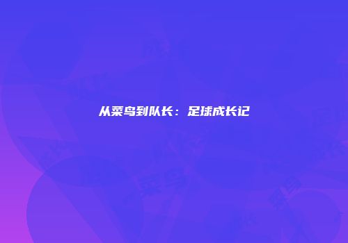 从菜鸟到队长：足球成长记