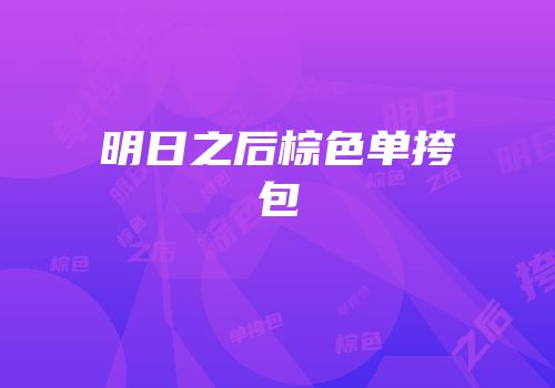 明日之后棕色单挎包
