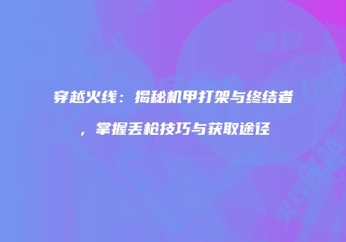 穿越火线：揭秘机甲打架与终结者，掌握丢枪技巧与获取途径