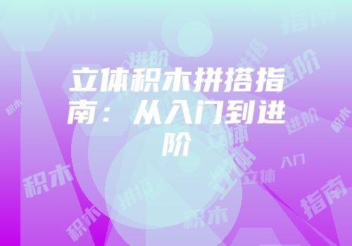 立体积木拼搭指南：从入门到进阶