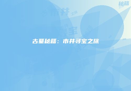 古墓秘籍：市井寻宝之旅