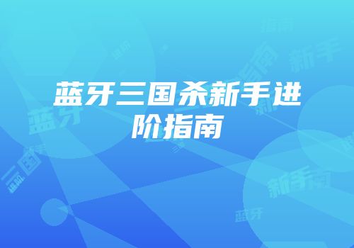 蓝牙三国杀新手进阶指南