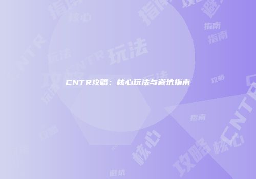 CNTR攻略：核心玩法与避坑指南
