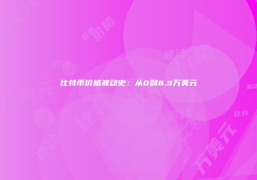 比特币价格波动史：从0到6.3万美元