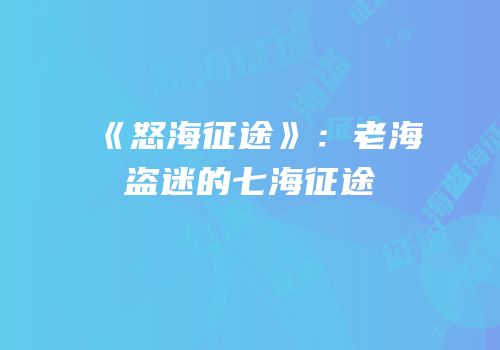《怒海征途》：老海盗迷的七海征途