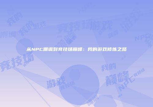 从NPC嘲讽到竞技场巅峰：我的游戏修炼之路