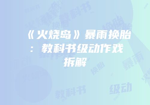 《火烧岛》暴雨换胎：教科书级动作戏拆解