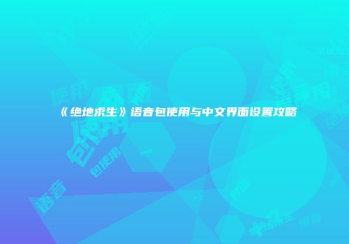 《绝地求生》语音包使用与中文界面设置攻略