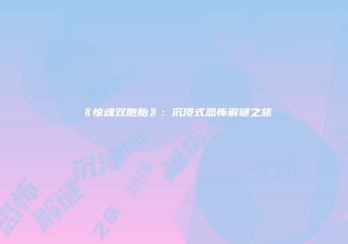 《惊魂双胞胎》：沉浸式恐怖解谜之旅
