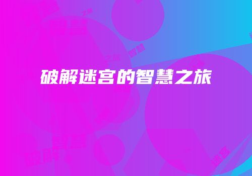 破解迷宫的智慧之旅