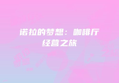 诺拉的梦想：咖啡厅经营之旅