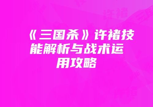 《三国杀》许褚技能解析与战术运用攻略