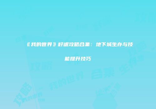 《我的世界》籽岷攻略合集：地下城生存与技能提升技巧