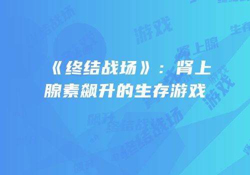 《终结战场》：肾上腺素飙升的生存游戏