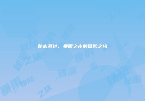 秘密基地：暴雨之夜的冒险之旅