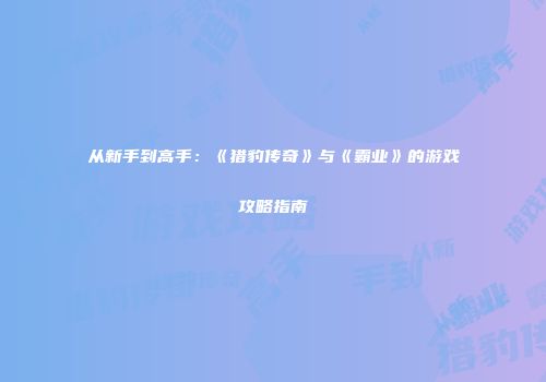 从新手到高手：《猎豹传奇》与《霸业》的游戏攻略指南