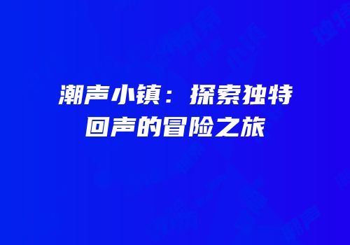 潮声小镇：探索独特回声的冒险之旅