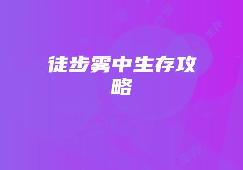 徒步雾中生存攻略