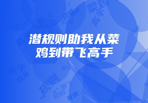 潜规则助我从菜鸡到带飞高手