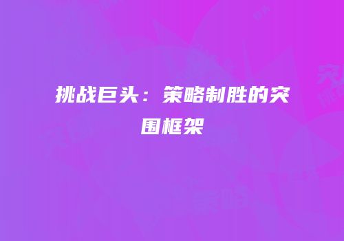 挑战巨头：策略制胜的突围框架