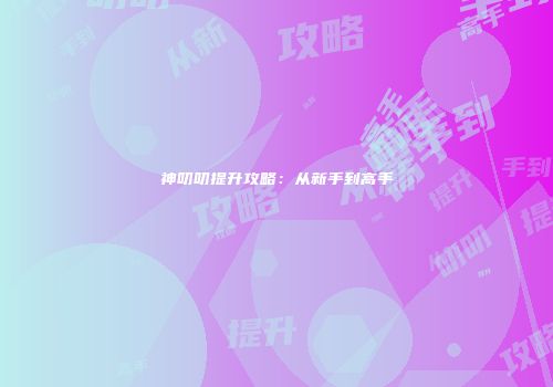 神叨叨提升攻略：从新手到高手