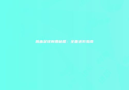 热血足球制霸秘籍：全面进阶指南