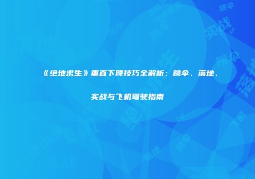 《绝地求生》垂直下降技巧全解析：跳伞、落地、实战与飞机驾驶指南