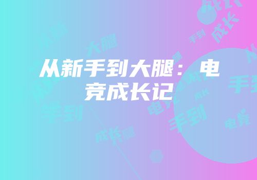 从新手到大腿：电竞成长记