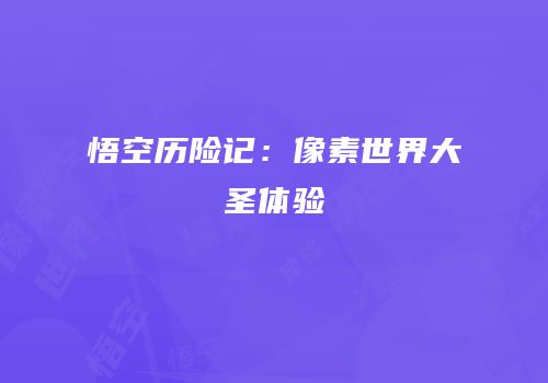 悟空历险记：像素世界大圣体验