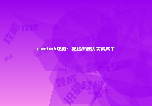 Catfish攻略：轻松识破伪装成高手